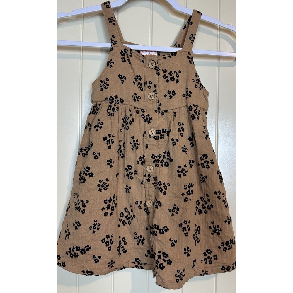 Jumping‎ Beans Girls floral Print Sleeveless Tiered jumper overall dress sz 4T